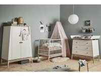 Leander Luna grote kledingkast - wit / eiken - Afbeelding 4