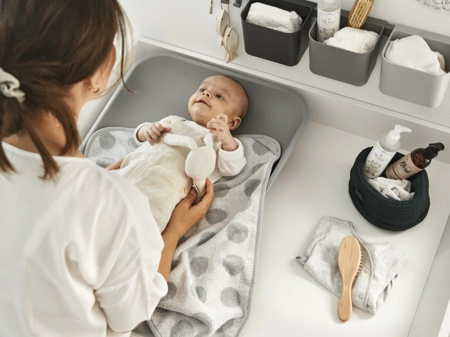 Leander Matty aankleedkussen Pearl Grey - Afbeelding 5