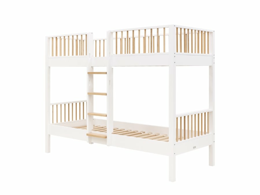 16107803 Bopita Ivo stapelbed 90x200 wit naturel bodem