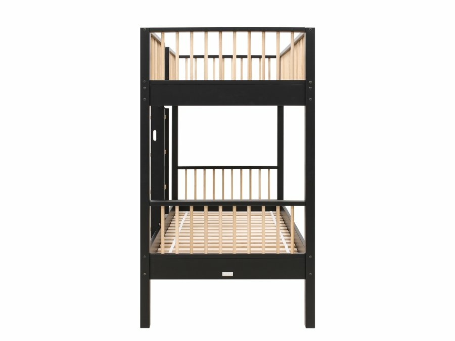 Bopita Ivo stapelbed 90x200 zwart / naturel - Afbeelding 5