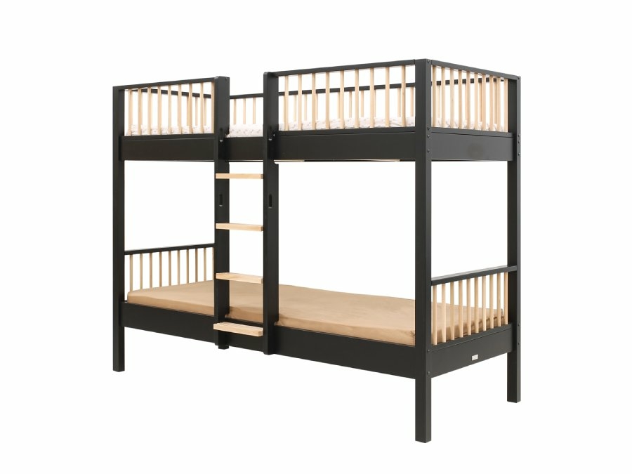 Bopita Ivo stapelbed 90x200 zwart / naturel - Afbeelding 6