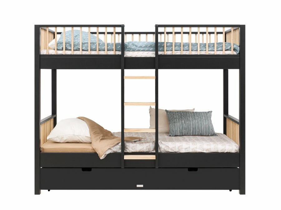 Bopita Ivo stapelbed 90x200 zwart / naturel - Afbeelding 7