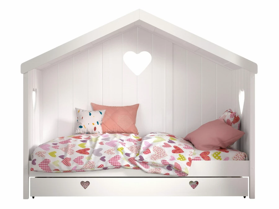 Vipack Amori huisbed met rug + Bedlade
