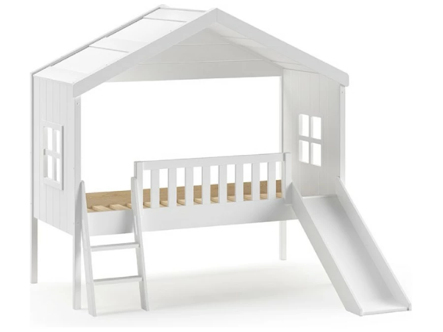 Vipack Housebeds halfhoogslaper met glijbaan