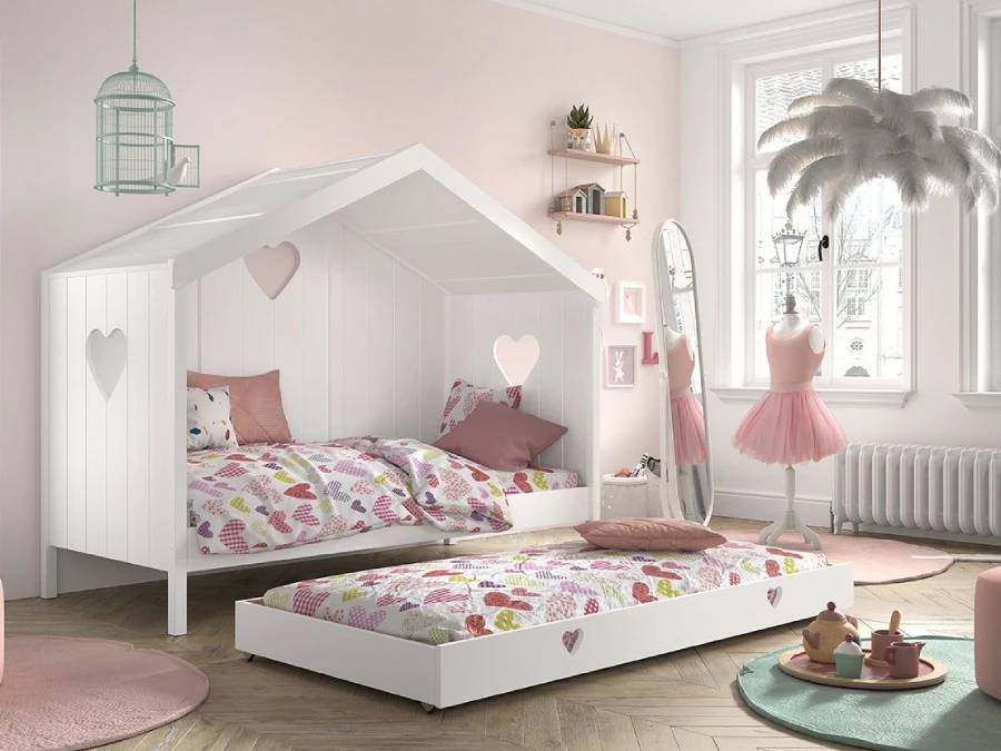 Vipack Amori huisbed met rug + Bedlade - Afbeelding 4
