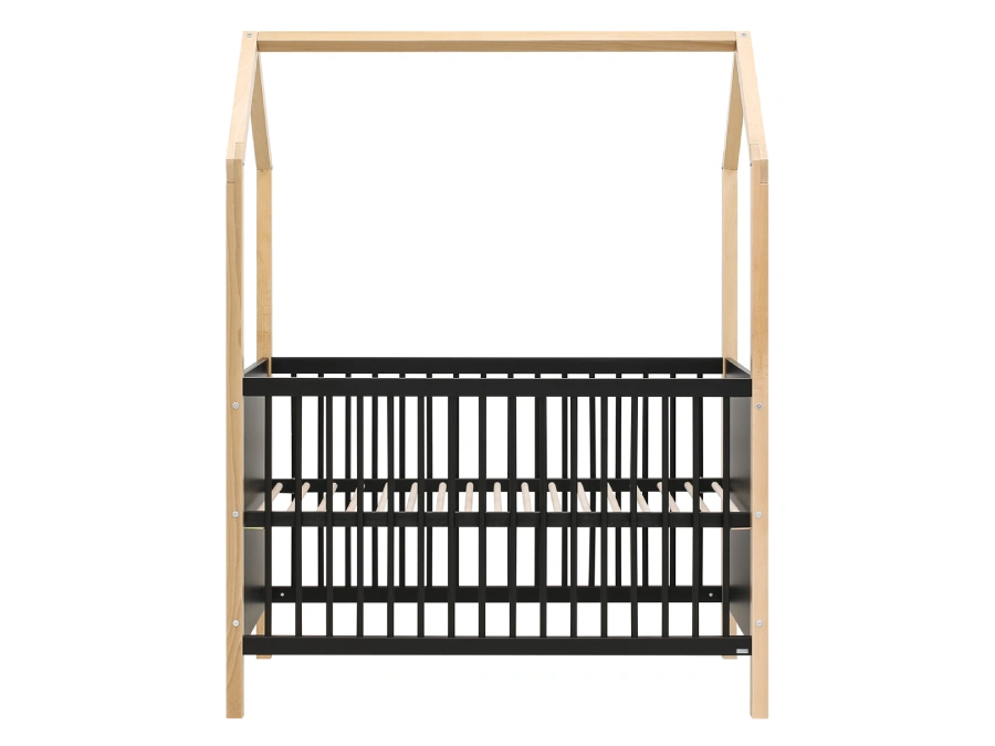 ToiToiKids ledikant Homy 60x120 Mat Zwart/Naturel - Afbeelding 6