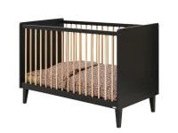 ToiToiKids Xem 3-delige babykamer Mat Zwart/Eiken - Afbeelding 3