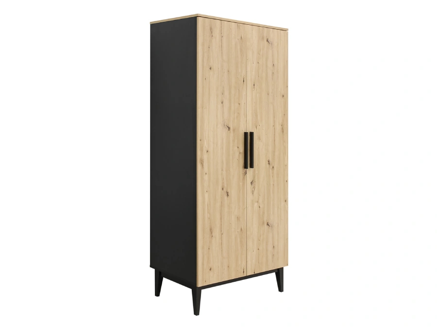 ToiToiKids Xem 3-delige babykamer Mat Zwart/Eiken - Afbeelding 7
