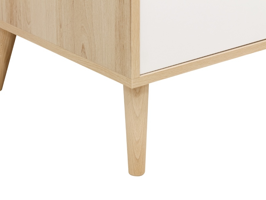 ToiToiKids Jort 2-deurskast Wit / Naturel - Afbeelding 5