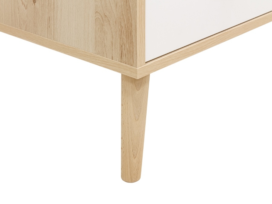 11740203 ToiToiKids Jort commode met 3 laden Wit Naturel poten