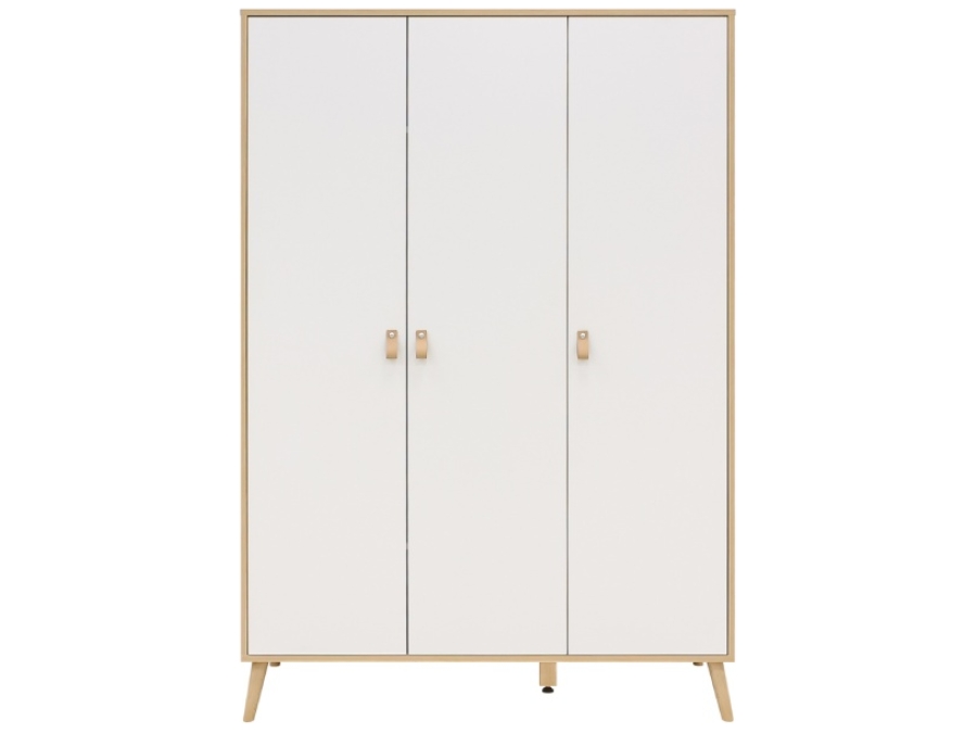 ToiToiKids Jort 3-deurskast Wit / Naturel