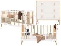 ToiToiKids Jort 2-delige meegroeikamer Wit / Naturel