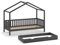 Vipack Dallas bed mh + bedlade antraciet