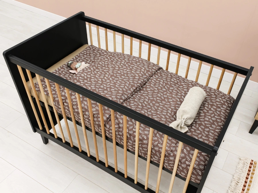 ToiToiKids Xem ledikant 60x120 Mat Zwart/Eiken - Afbeelding 6