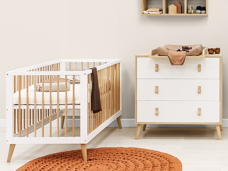 ToiToiKids Jort 2-delige babykamer Wit / Naturel - Afbeelding 6