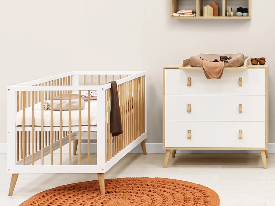 ToiToiKids Jort 2-delige babykamer Wit / Naturel - Afbeelding 6