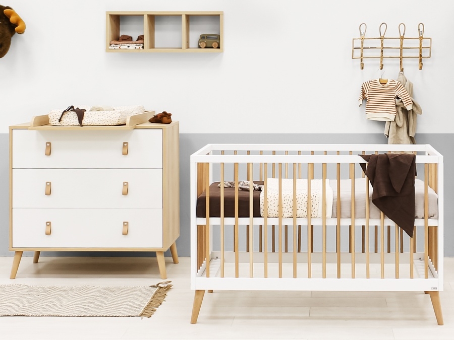 ToiToiKids Jort 2-delige babykamer Wit / Naturel - Afbeelding 7