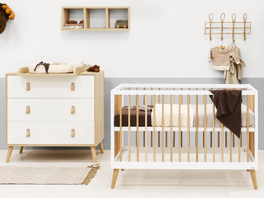 ToiToiKids Jort 2-delige babykamer Wit / Naturel - Afbeelding 7