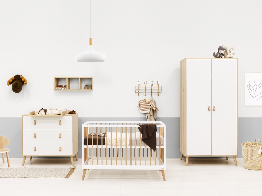 ToiToiKids Jort 3-delige babykamer Wit / Naturel - Afbeelding 8