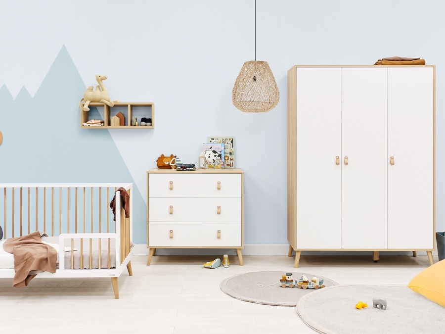 ToiToiKids Jort 3-delige meegroeikamer Wit / Naturel - Afbeelding 9