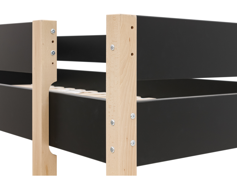 Bopita Lucas halfhoogslaper Mat Zwart/Naturel - Afbeelding 5
