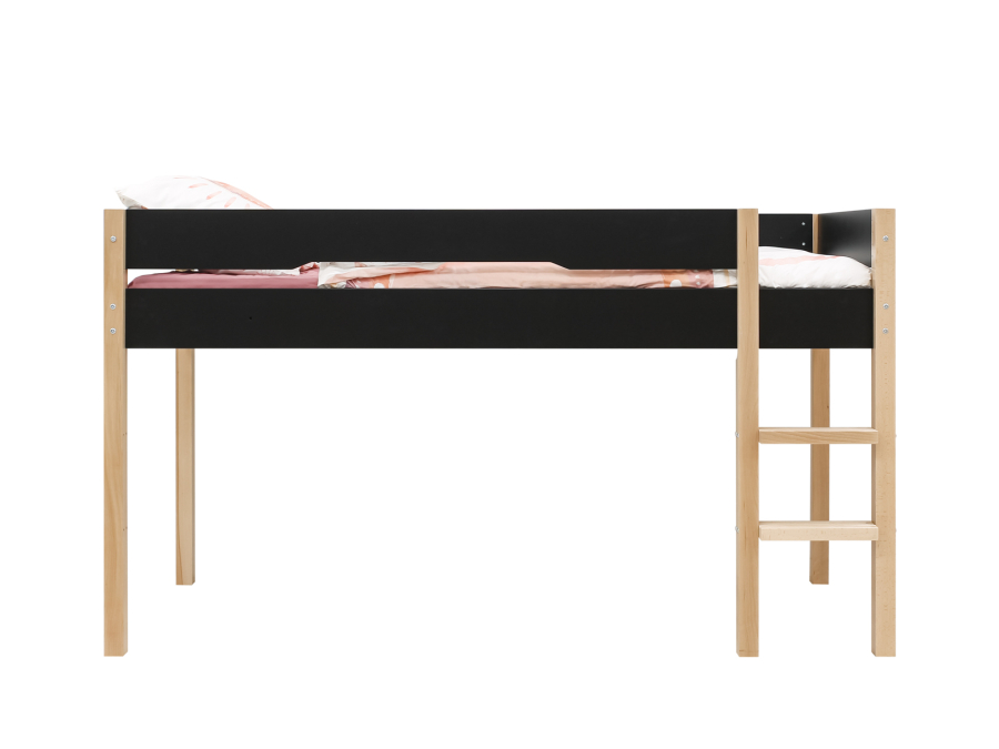Bopita Lucas halfhoogslaper Mat Zwart/Naturel - Afbeelding 2