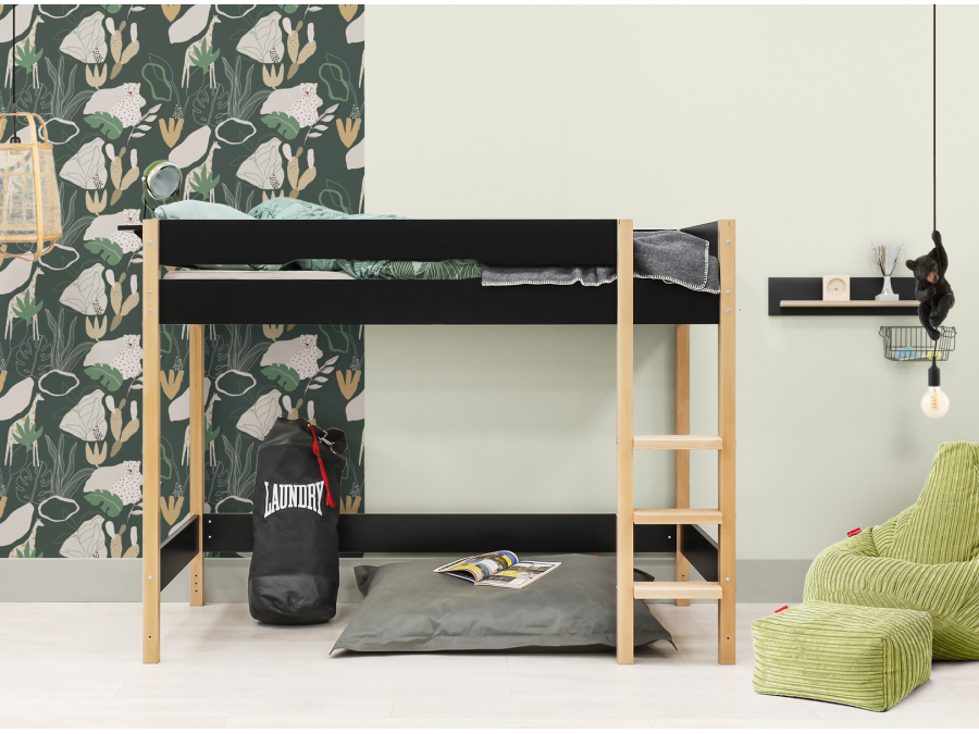 Bopita Lucas hoogslaper Mat Zwart/Naturel - Afbeelding 6
