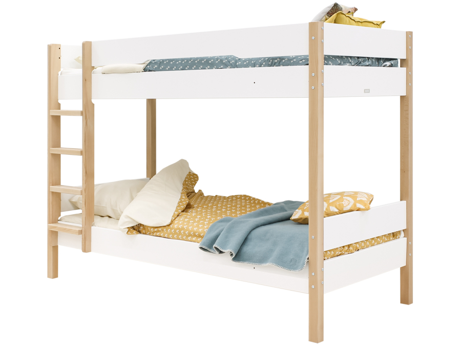 Bopita Lucas stapelbed 90x200 Wit/Naturel