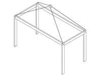 Lifetime hemelframe hoog whitewash