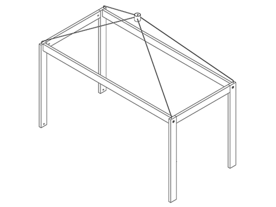Lifetime hemelframe hoog whitewash