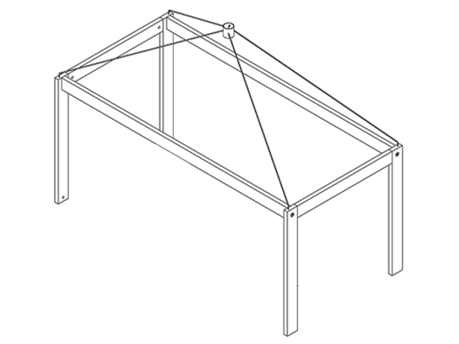 Lifetime hemelframe middel wit
