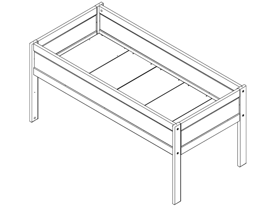 Lifetime topconstructie voor bed My Hangout whitewash