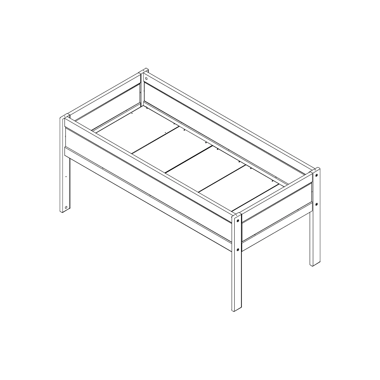 Lifetime topconstructie voor bed My Hangout whitewash