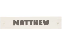 Lifetime naambord square whitewash