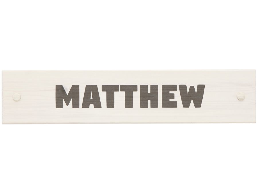 Lifetime naambord square whitewash