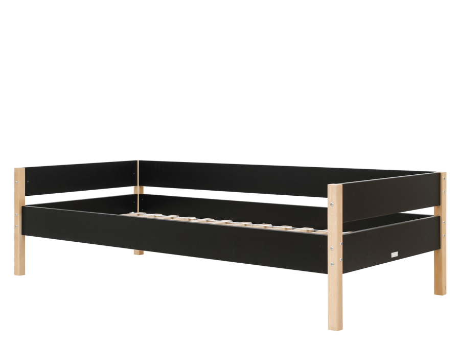 Bopita Lucas bedbank 90x200 Mat Zwart/Naturel - Afbeelding 2