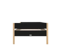 Bopita Lucas bedbank 90x200 Mat Zwart/Naturel - Afbeelding 4