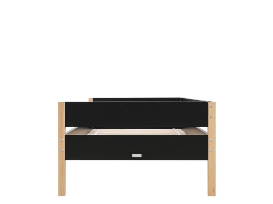 Bopita Lucas bedbank 90x200 Mat Zwart/Naturel - Afbeelding 4