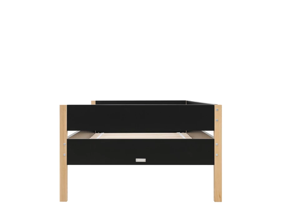 Bopita Lucas bedbank 90x200 Mat Zwart/Naturel - Afbeelding 4