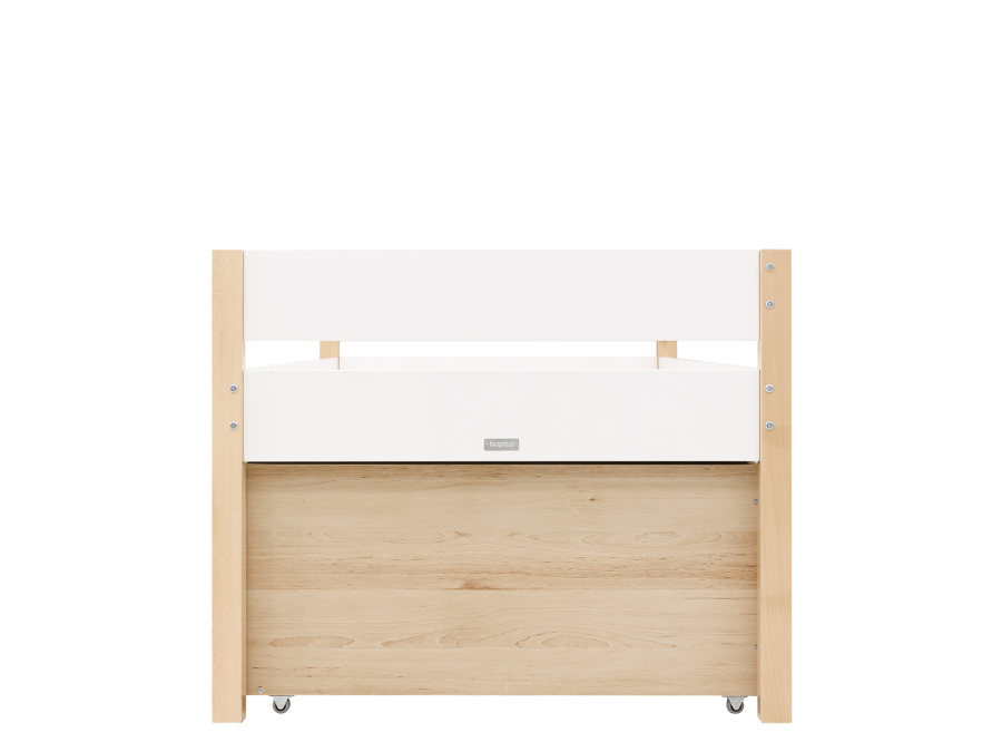Bopita Lucas compactbed 90x200 met slaap en opbergunit Wit/Naturel - Afbeelding 3