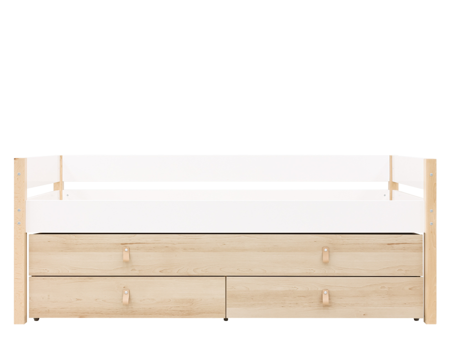 Bopita Lucas compactbed 90x200 met slaap en opbergunit Wit/Naturel - Afbeelding 4