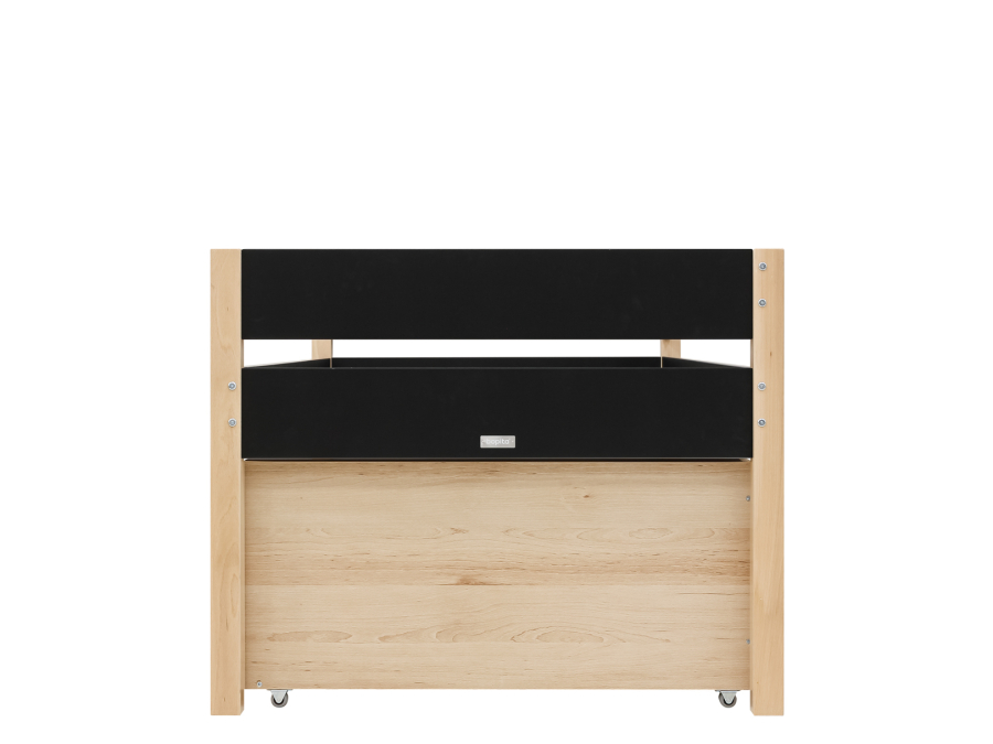 Bopita Lucas compactbed 90x200 met slaap en opbergunit Mat Zwart/Naturel - Afbeelding 4