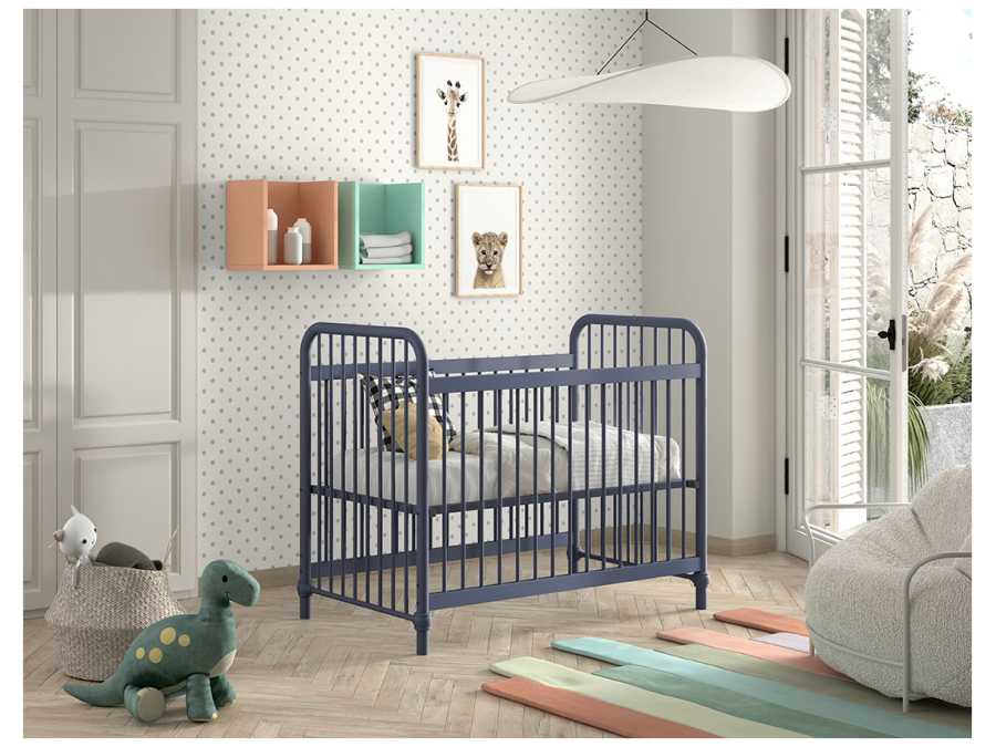 Jaxx Bronxx metalen ledikant 60x120 blue denim - Afbeelding 3