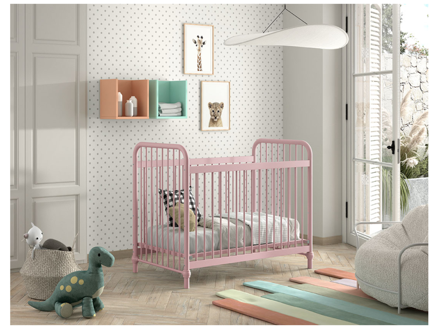 Jaxx Bronxx metalen ledikant 60x120 misty pink - Afbeelding 4