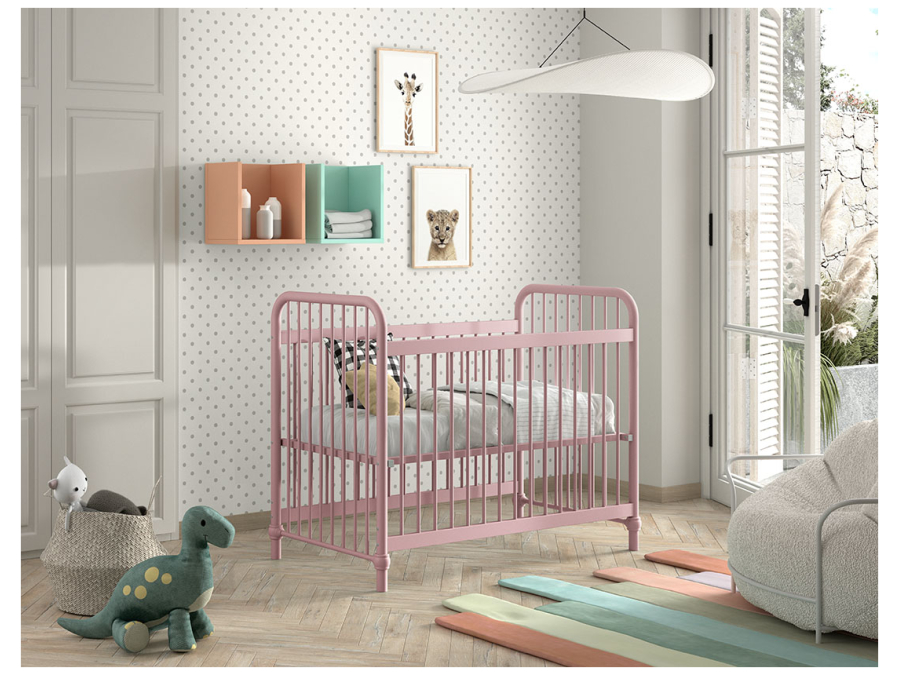 Jaxx Bronxx metalen ledikant 60x120 misty pink - Afbeelding 3