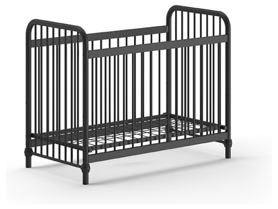 Jaxx Bronxx metalen ledikant 60x120 mat zwart - Afbeelding 2