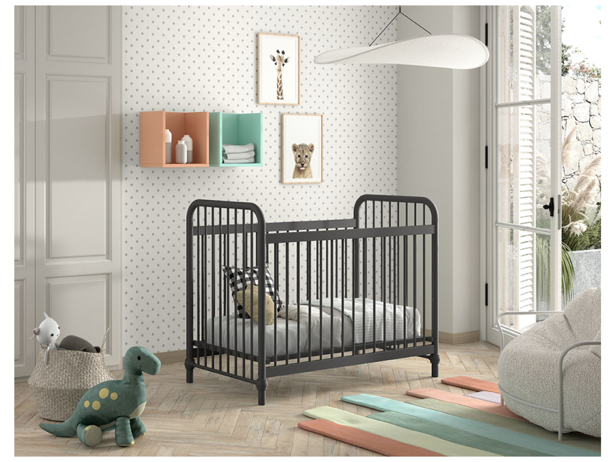 Jaxx Bronxx metalen ledikant 60x120 mat zwart - Afbeelding 4
