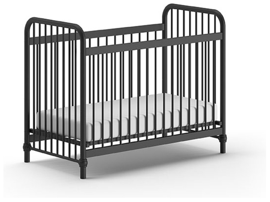 Jaxx Bronxx metalen ledikant 60x120 mat zwart