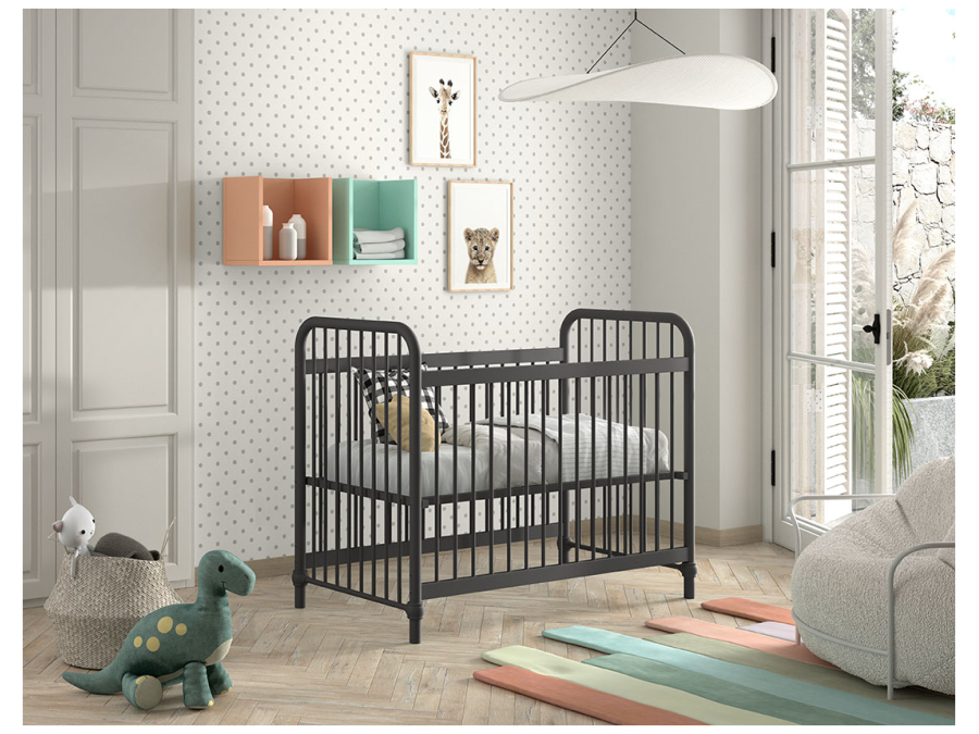 Jaxx Bronxx metalen ledikant 60x120 mat zwart - Afbeelding 3