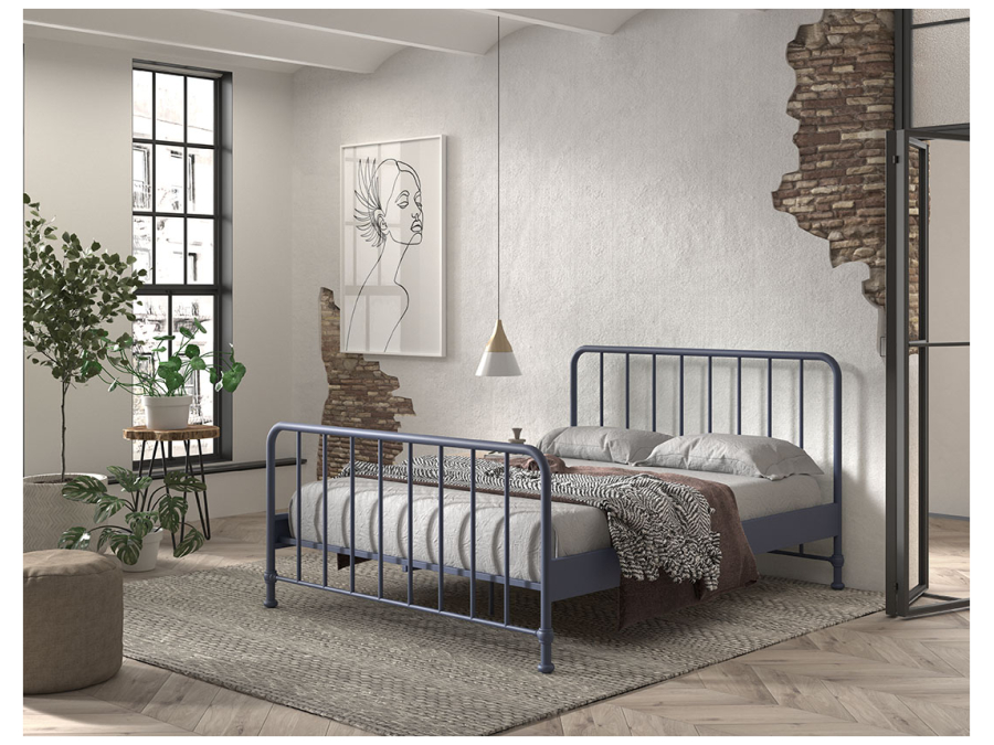 Vipack Bronxx tweepersoonsbed 160x200 blue denim - Afbeelding 4